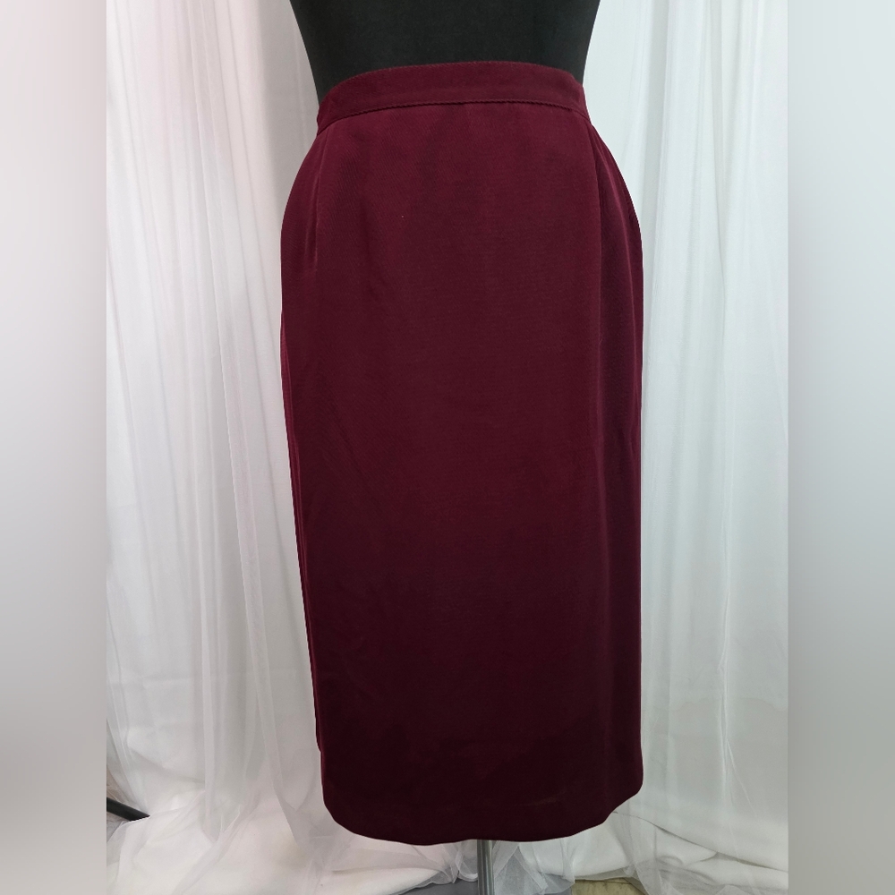 Dress Barn Deep Red Pencil Skirt